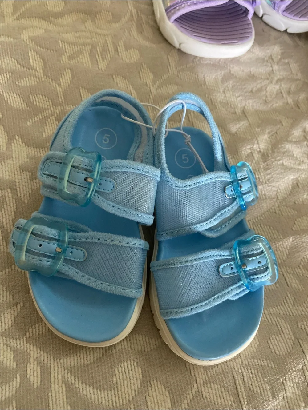 Cat & Jack & Carter’s brands Girls Brown Buckle Sandals and strap sandals